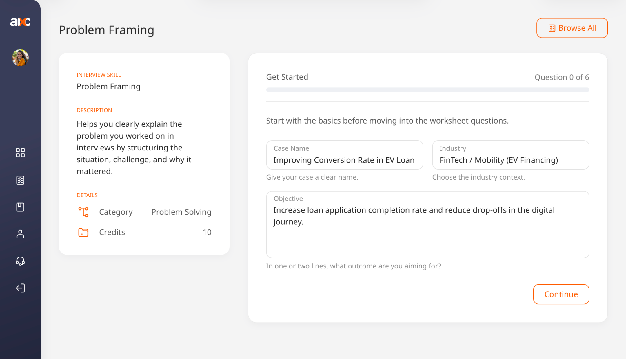 Sample problem solving case study